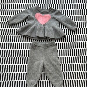 Okie Dokie Gray and Pink Kids Matching Set